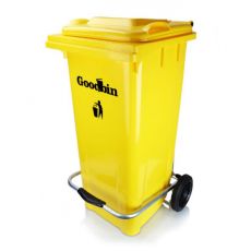 سطل زباله چرخ دار و پدال دار 100 لیتری گودبین پلاستیک 6171