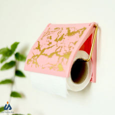 جای دستمال توالت طرح ماربل رزمن پلاستیک