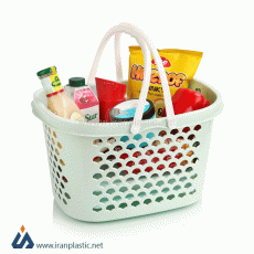 سبد خرید پلاستیکی گلرخ سایز 2 ایده آل پلاستیک 8602