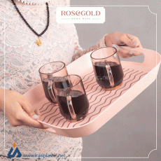 سینی دسته دار لیزنی رزگلد پلاستیک 2375