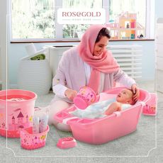 سرویس 12 پارچه سیسمونی نوزاد رزگلد پلاستیک 820