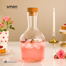 بطری آب درب چوبی 1.5 لیتر لیمون پلاستیک 2272
