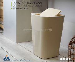سطل زباله بادبزنی بزرگ موج اطلس پلاستیک 400