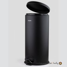 سطل زباله پدالی استیل 30 لیتری مشکی متالیس