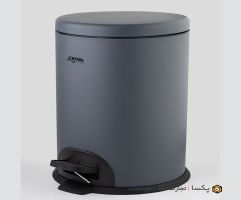 سطل زباله پدالی استیل ۱۲ لیتری طوسی متالیس