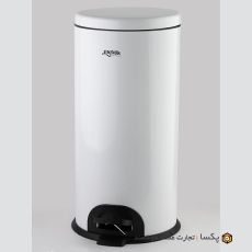 سطل زباله پدالی استیل 30 لیتر سفید متالیس