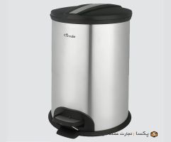 سطل زباله پدالی استیل در پلیمری 25 لیتری متالیس