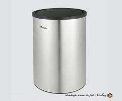 سطل اداری تمام استیل در بادبزنی 30 لیتری متالیس